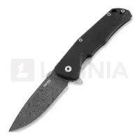 Lionsteel Couteau pliant TRE Carbon Fiber, Raindrop Damascus