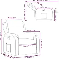 vidaXL Fauteuil relax vert foncé velours