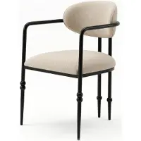 AEA Chaise de salle à manger beige, chaise revêtue de tissu, chaises luxueuses, meubles de salle à manger