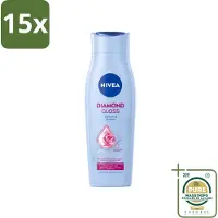 Nivea 15 flacons de shampooing Diamond Gloss - 250 ml - Lot de 15 pièces