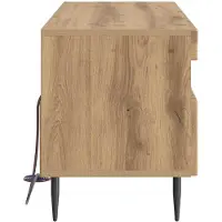 vidaXL Meuble TV LED en bois imitation chêne artisanal, marque