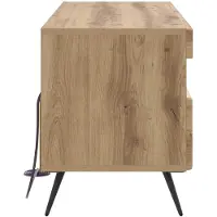 vidaXL Meuble TV LED en bois vieilli, fabriqué à partir de panneaux de particules