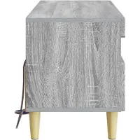 vidaXL Meuble TV LED Sonoma-gris, en panneaux de particules