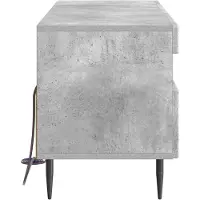 vidaXL Meuble TV LED gris béton, fabriqué en panneaux de particules