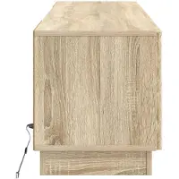 vidaXL Meuble TV LED en bois imitation chêne Sonoma, marque
