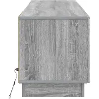 vidaXL Meuble TV LED Sonoma-gris, en panneaux de particules