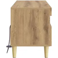 vidaXL Meuble TV LED en bois imitation chêne artisanal, marque