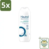 Neutral 5 flacons de shampooing antipelliculaire neutre pour les peaux sensibles - 250 ml - Pack économique - 5 pièces