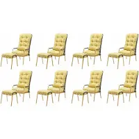 AEA Chaise jaune et noire, style moderne, dossier haut, structure en métal