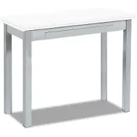 OEM Table de cuisine en métal, forme rectangulaire, blanche, dimensions 80 x 40 cm