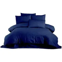 L'essentiel Maison , Lilyum - Dark Blue, linge de lit, bleu foncé, coton, 240 x 220 cm