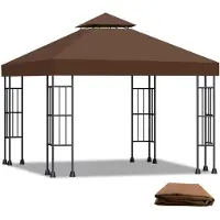 Merkloos Omgoods - Tente de jardin à double couche, dimensions 3x3 mètres - Imperméable et protection UV