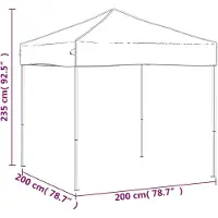 vidaXL Party tent faltbar 2x2 m Anthrazit -verkleidet