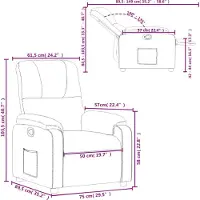 vidaXL Fauteuil relax Marron Tissu microfibre