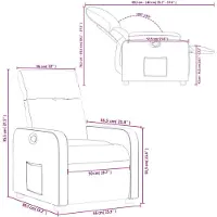 vidaXL Fauteuil Relax Tissu Marron Foncé