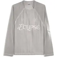 Bershka T-Shirt gris / blanc