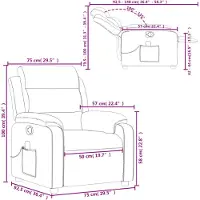 vidaXL Fauteuil de massage Marron Tissu