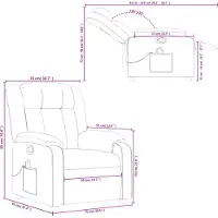 vidaXL Fauteuil de massage noir tissu