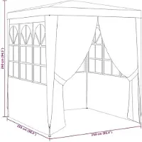 vidaXL -Partyzelt mit Seitenwänden Professional 90 g m² 2,5 x 2,5 m blau