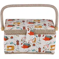 Markenlos Boîte de rangement 27,8 x 18 x 14,5 cm - Boîte de rangement avec couvercle - Boîte de rangement compartimentée - Organisateur de vêtements - Boîte de rangement décorative