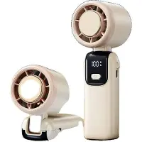 OEM Ventilateur de refroidissement, 100 niveaux de vitesse, design pliable et portable, couleur beige
