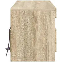 vidaXL Meuble TV LED en bois imitation chêne Sonoma, marque