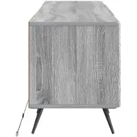 vidaXL Meuble TV LED Sonoma-gris, en panneaux de particules