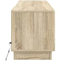 vidaXL Meuble TV LED en bois imitation chêne Sonoma, marque
