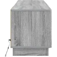 vidaXL Meuble TV LED Sonoma-gris, en panneaux de particules