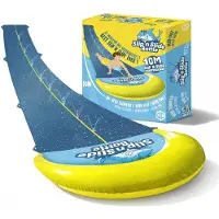 Merkloos Tapis glissant - Slip and slide - 10 mètres - Double piste - Raccordable au tuyau d'arrosage
