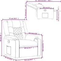 vidaXL Fauteuil relax Tissu gris foncé