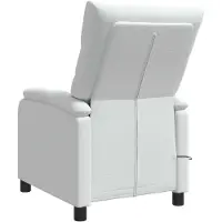 vidaXL Fauteuil de relaxation de massage, blanc, revêtement en tissu, marque