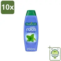 Palmolive 10 flacons de shampooing anti-pelliculaire Naturals, parfum menthe sauvage, 350 ml, lot de 10