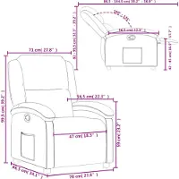 vidaXL Fauteuil relax brun foncé Tissu