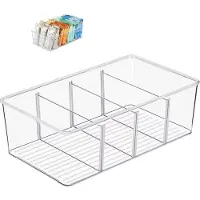 Merkloos Organisateur de réfrigérateur avec 4 compartiments - Boîtes de rangement empilables