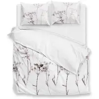 Merkloos Couverture de lit en flanelle de coton, couleur blanche, dimensions 240x220 cm