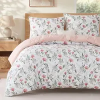 Merkloos Ensemble de couette d'été avec motif floral aquarelle