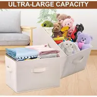 Markenlos Lot de 4 – Pliables – En tissu – Légères – Capacité de 12345 kg – Boîtes de rangement
