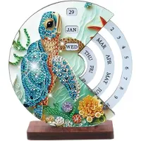 Merkloos Peinture diamant calendrier : Tortue marine - Art animalier pour adultes