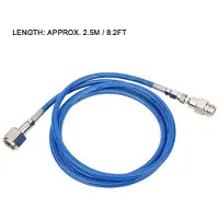 Markenlos Kit d'adaptation pour bouteilles de CO2 - Tuyau haute pression - Durable et robuste - Couleur bleu - Adapté pour les boissons gazeuses - Longueur : 2,5 mètres - Facile à utiliser