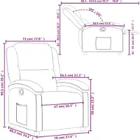 vidaXL Fauteuil relax Tissu Crème
