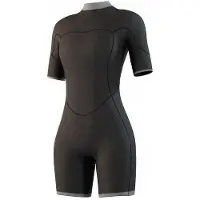 Mystic Shorty à Manches Courtes Avec Fermeture éclair Au Dos Pour Femme Brand Flatlock 3/2mm