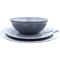 Gimex - Gamme Vivid - Service de table - Gris - 12 pièces