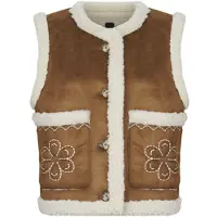 ONLY Gilet ONLTAKANA EMB WAISTCOAT femmes - Marron - EU S