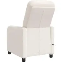 vidaXL Fauteuil de relaxation de massage , couleur crème, revêtement bouclé