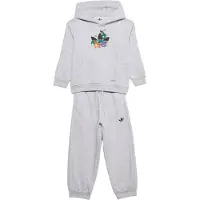 Adidas Originals Survêtement gris clair / vert / violet / noir
