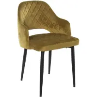 Dripio Deux chaises en velours, structure métallique, dimensions 50x54x85 cm, couleur vert/noir