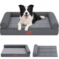 GTPLAYER – Lit pour chien, 119x84x21 cm, mousse à cellules ouvertes pour un confort optimal, imperméable et lavable, avec tapis de refroidissement/chauffage 2 en 1