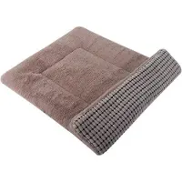 Markenlos Coussin pour chien moelleux, lavable, réversible, 75 x 50 cm, beige