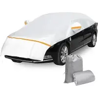 OEM Housse de voiture argentée pour SUV, imperméable, avec crochets et sangles, 2,35 x 5,20 m